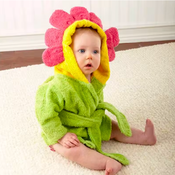 Bata de Baño con Capucha Flor