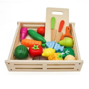 Caja de Frutas y Verduras de Madera