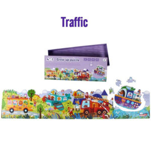 Puzzle Progresivo 4 en 1 – Tráfico Grow up (94 piezas)