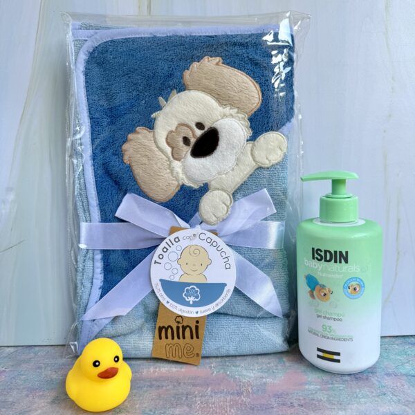 Toalla Azul con Capucha – Perrito
