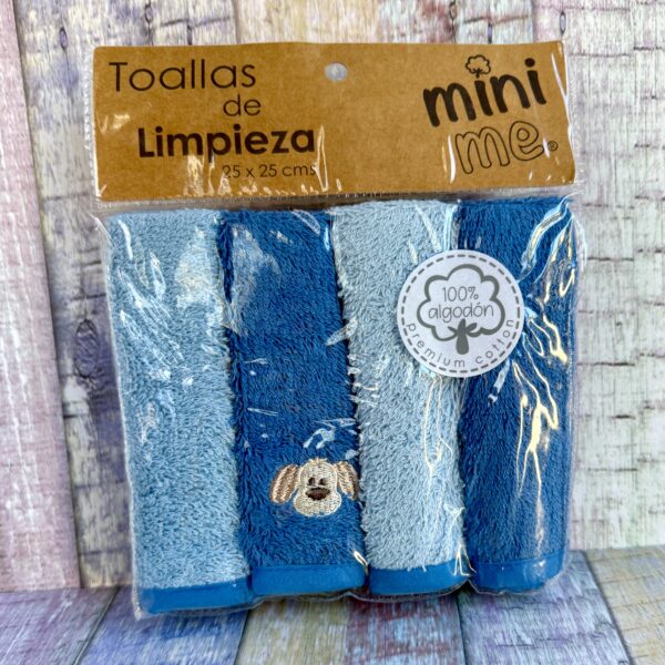 Pack x4 Toallas de Limpieza Azul
