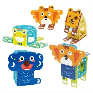 Bloques 3D Magneticos Figuras Animalitos Construcción 35 Pcs