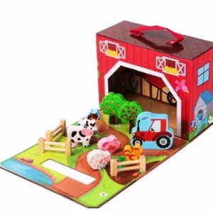 Maleta de Juego de Madera – Granja