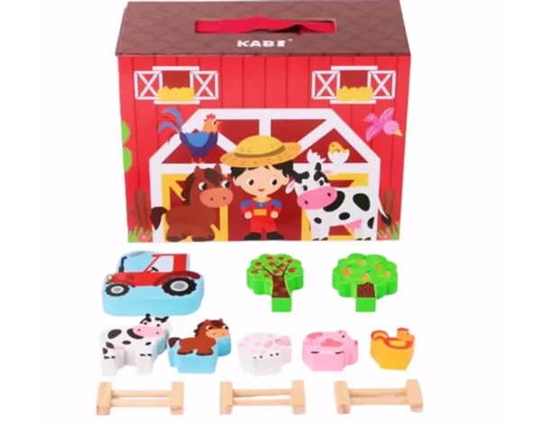 Maleta de Juego de Madera – Granja - Imagen 3