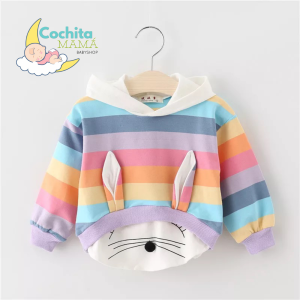 Polerón con Capucha - Conejito Pastel