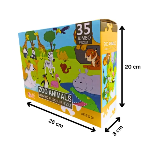 Puzzle Jumbo 35 piezas: Animales Zoo - Imagen 2