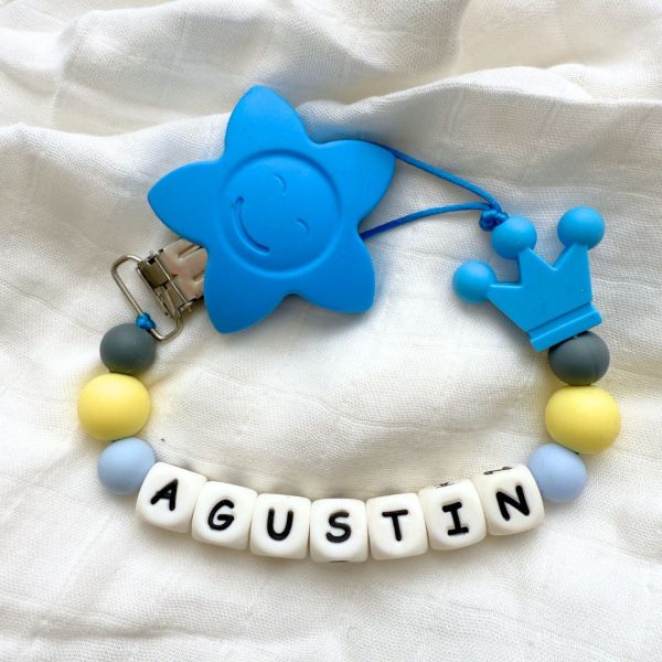 Portachupete personalizado de silicona - "Agustín"