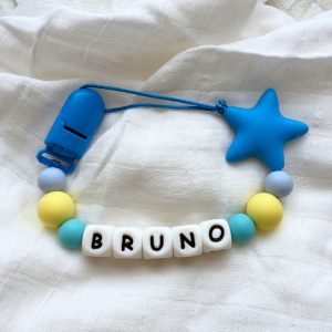 Portachupete personalizado de silicona - "Bruno"