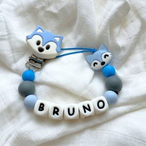 Portachupete personalizado de silicona - "Bruno" II