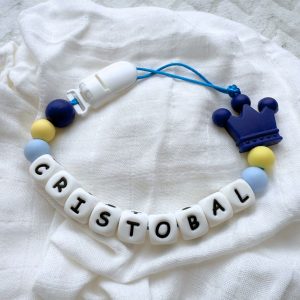 Portachupete personalizado de silicona - "Cristóbal"