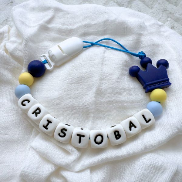 Portachupete personalizado de silicona - "Cristóbal"