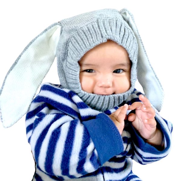 Gorrito Orejas Conejito Gris - Imagen 3