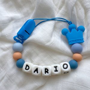 Portachupete personalizado de silicona - "Darío"