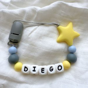 Portachupete personalizado de silicona - "Diego"