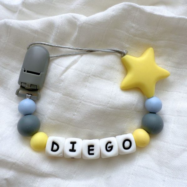 Portachupete personalizado de silicona - "Diego"