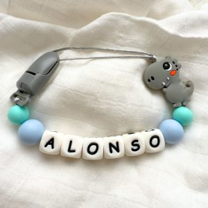 Portachupete personalizado de silicona - "Alonso"