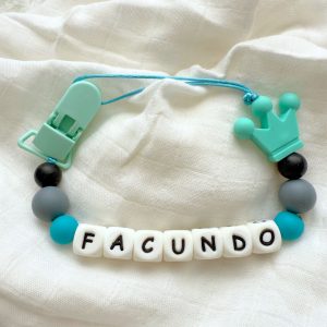 Portachupete personalizado de silicona - "Facundo"