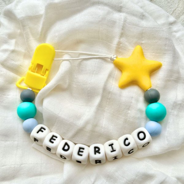Portachupete personalizado de silicona - "Federico"