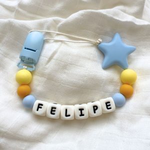 Portachupete personalizado de silicona - "Felipe"
