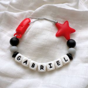 Portachupete personalizado de silicona - "Gabriel"
