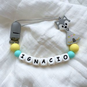 Portachupete personalizado de silicona - "Ignacio"