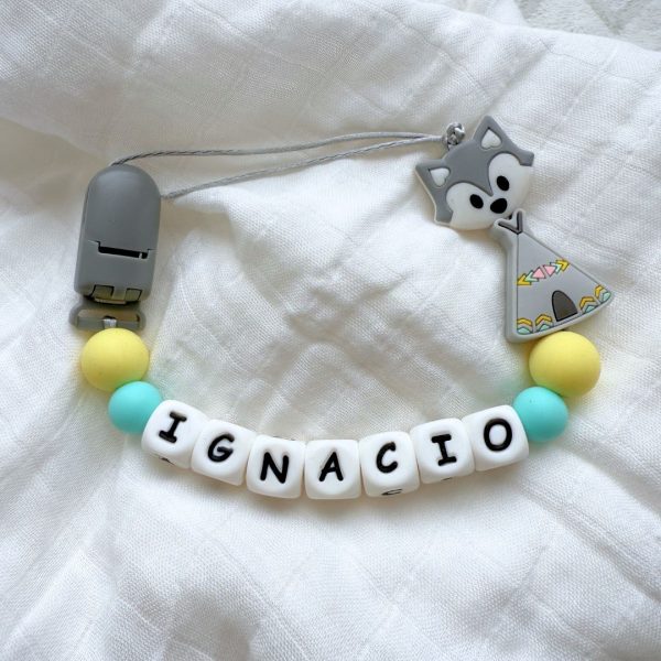 Portachupete personalizado de silicona - "Ignacio"