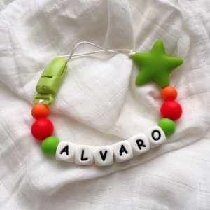 Portachupete personalizado de silicona – “Alvaro”