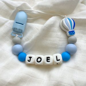 Portachupete personalizado de silicona - "Joel"
