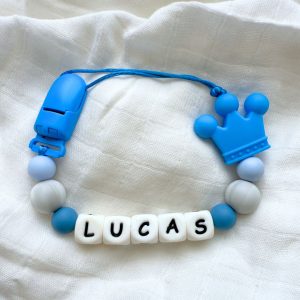 Portachupete personalizado de silicona - "Lucas"