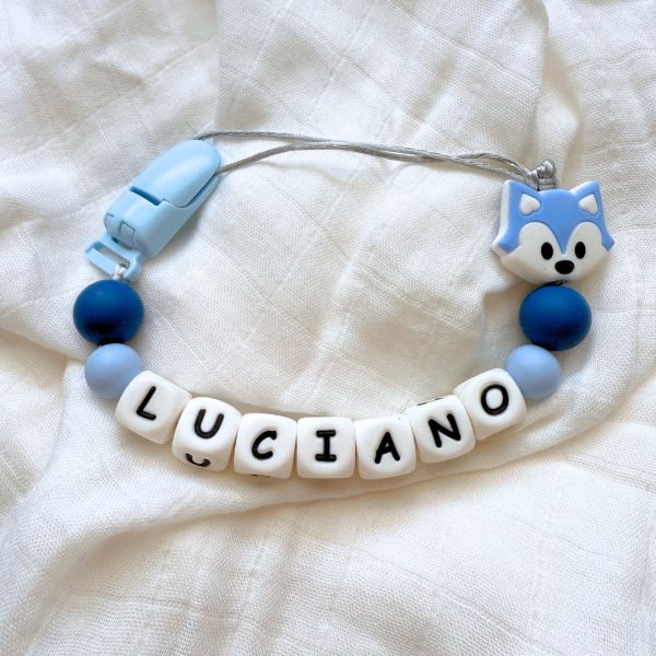 Portachupete personalizado de silicona - "Luciano"
