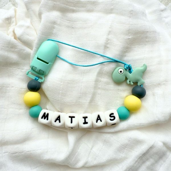 Portachupete personalizado de silicona - "Matias"