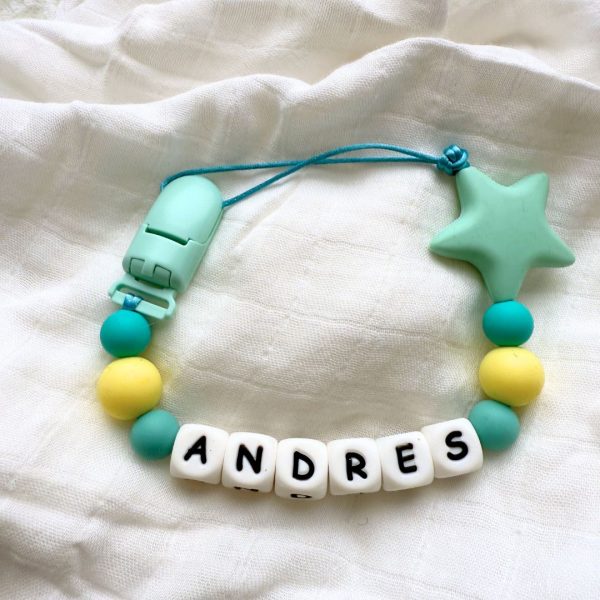 Portachupete personalizado de silicona – “Andrés”