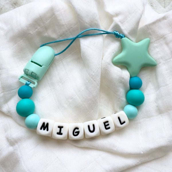 Portachupete personalizado de silicona - "Miguel"