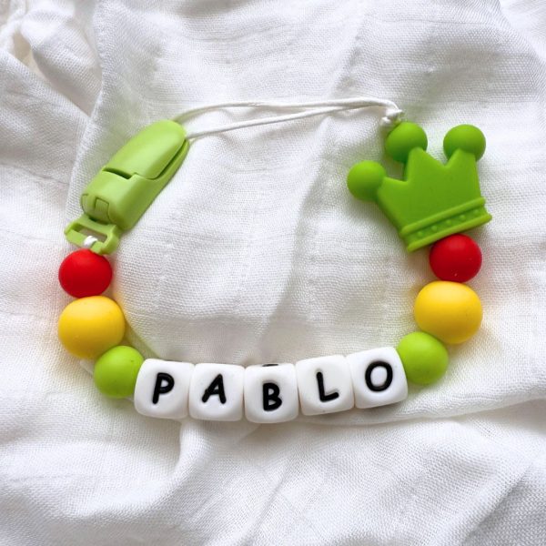Portachupete personalizado de silicona - "Pablo"