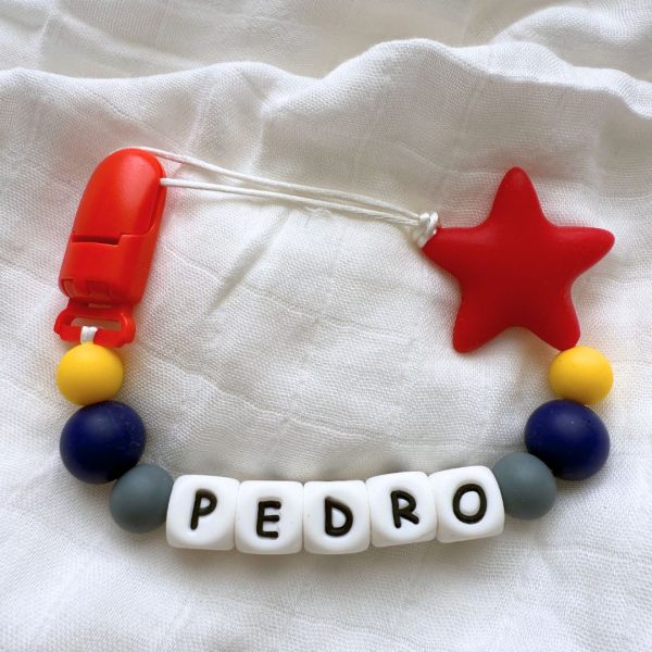 Portachupete personalizado de silicona - "Pedro"