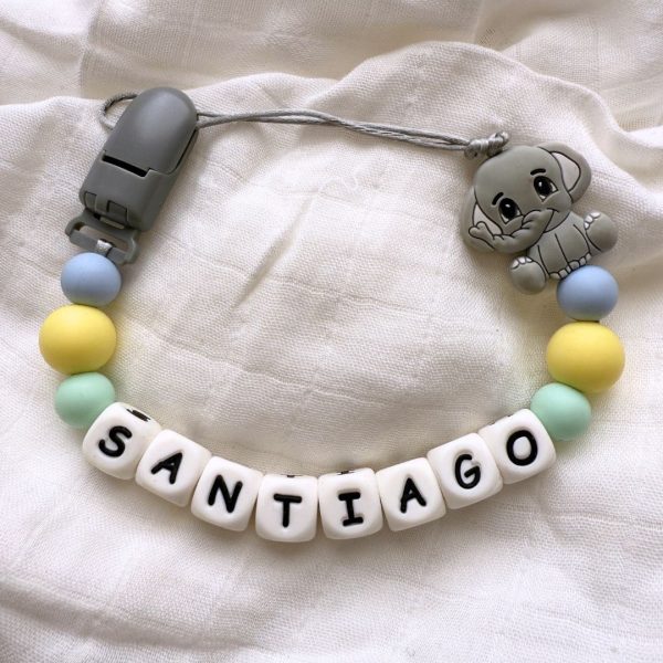 Portachupete personalizado de silicona - "Santiago"