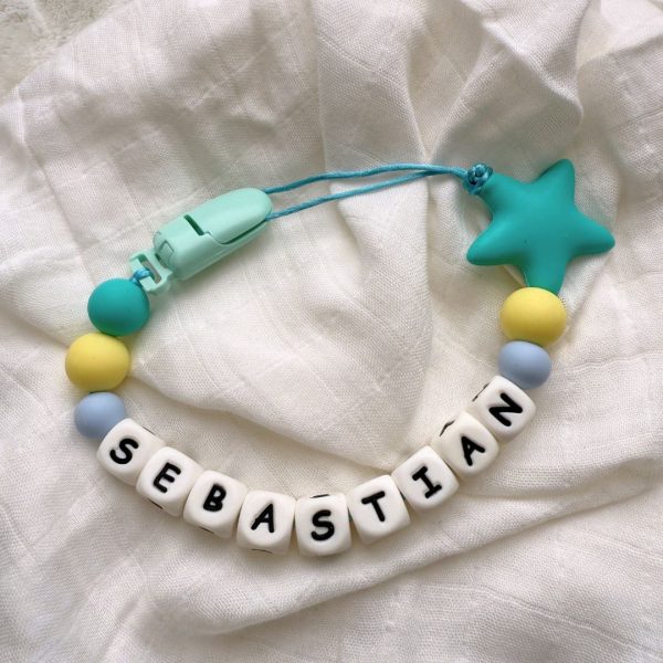 Portachupete personalizado de silicona - "Sebastián"