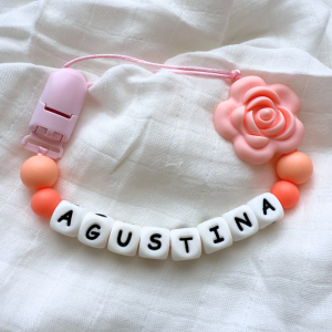 Portachupete personalizado de silicona - "Agustina"