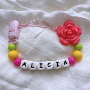 Portachupete personalizado de silicona - "Alicia"