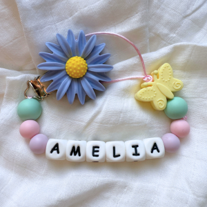 Portachupete personalizado de silicona - "Amelia"