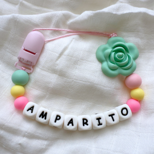 Portachupete personalizado de silicona - "Amparito"