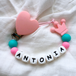 Portachupete personalizado de silicona - "Antonia"