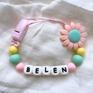 Portachupete personalizado de silicona - "Belen"