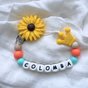 Portachupete personalizado de silicona - "Colomba"