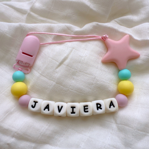 Portachupete personalizado de silicona - "Javiera"