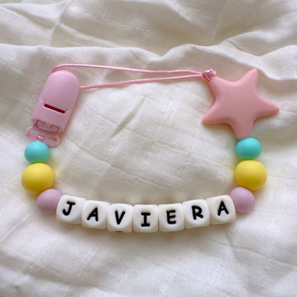 Portachupete personalizado de silicona - "Javiera"