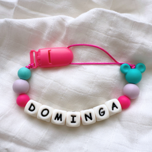 Portachupete personalizado de silicona - "Dominga"