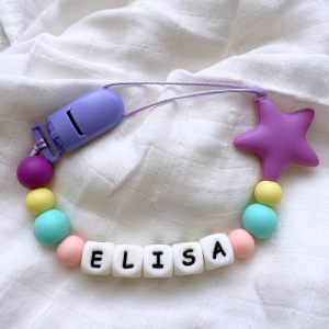 Portachupete personalizado de silicona - "Elisa"