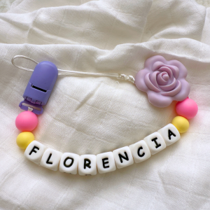 Portachupete personalizado de silicona - "Florencia"