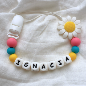 Portachupete personalizado de silicona - "Ignacia"